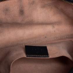 مملوكة مسبقًا Gucci Black Quilted Leather Small Studs and Pearl Embellished GG Marmont Crossbody Bag