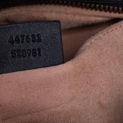 مملوكة مسبقًا Gucci Black Quilted Leather Small Studs and Pearl Embellished GG Marmont Crossbody Bag