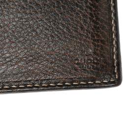 مملوكة مسبقًا محفظة غوتش ي كونتينينتال جلد غوتشيسيما بني مزينة هورسبيت ذات قلاب