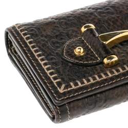 مملوكة مسبقًا محفظة غوتشي كونتينينتال جلد غوتشيسيما بني مزينة هورسبيت ذات قلاب