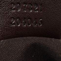 Pre Owned حقيبة هوبو غوتشي إبزيم جلد غوتشيسما وسويدي بني/ بيج