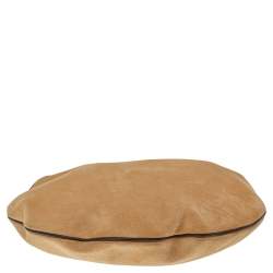 Pre Owned ح قيبة هوبو غوتشي إبزيم جلد غوتشيسما وسويدي بني/ بيج