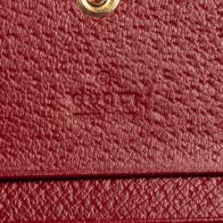 مملوكة مسبقًا حافظة بطاقات غوتشي طية مزدوجة مطرز بيرد كانفاس سوبريم جي جي بيج