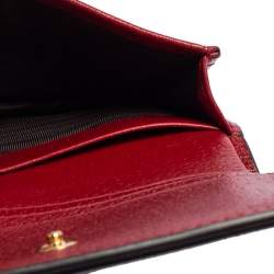 مملوكة مسبقًا حافظة بطاقات غوتشي طية مزدوجة مطرز بيرد كانفاس سوبريم جي جي بيج