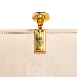 Gucci Beige/Ivory GG Canvas and Leather Continental Wallet