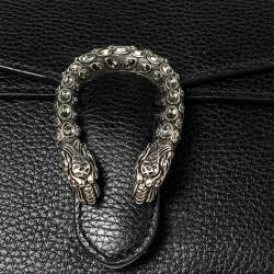 Pre Owned حقيبة كتف غوتشي ميني ديونيسوس جلد أسود