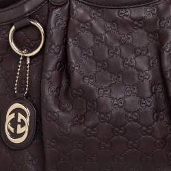مملوكة مسبقًا Gucci Dark Brown Guccissima Leather Medium Sukey Tote