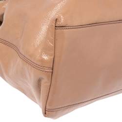 Pre Owned حقيبة غوتشي سوهو جلد بيج لامع متوسطة