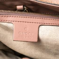 Pre Owned حقيبة غوتشي سوهو جلد بيج لامع متوسطة