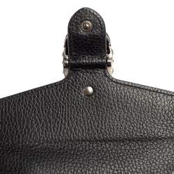 Pre Owned Gucci Black Leather Mini Dionysus Wallet On Chain