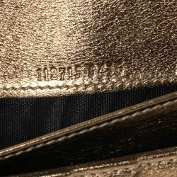 مملوكة مسبقًا Gucci Beige/Gold GG Crystal Canvas and Leather Flap Continental Wallet