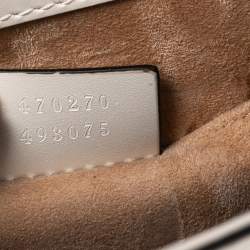 مملوكة مسبقًا حقيبة غوتشي ميني ويب سيلف ي جلد أوف وايت  بيد علوية