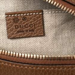 Pre Owned حقيبة كروس  غوتشي بري جلد وكانفاس جي جي بيج/ بني