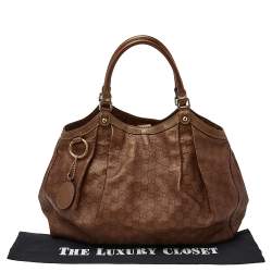 مملوكة مسبقًا Gucci Copper Guccissima Leather Large Sukey Tote