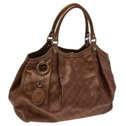 مملوكة مسبقًا Gucci Copper Guccissima Leather Large Sukey Tote