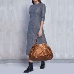 مملوكة مسبقًا Gucci Copper Guccissima Leather Large Sukey Tote