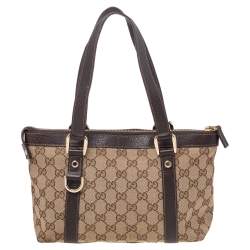 مملوكة مسبقًا Gucci Beige GG Canvas And Leather Tote