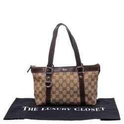 مملوكة مسبقًا Gucci Beige GG Canvas And Leather Tote