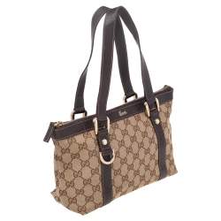مملوكة مسبقًا Gucci Beige GG Canvas And Leather Tote