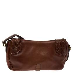 مملوكة مسبقًا Gucci Brown Leather Marrakech Shoulder Bag
