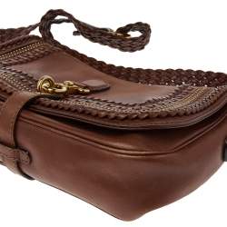 مملوكة مسبقًا Gucci Brown Leather Marrakech Shoulder Bag