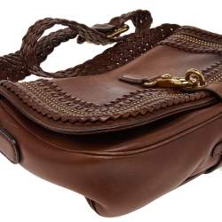 مملوكة مسبقًا Gucci Brown Leather Marrakech Shoulder Bag