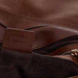 مملوكة مسبقًا Gucci Brown Leather Marrakech Shoulder Bag