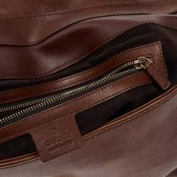 مملوكة مسبقًا Gucci Brown Leather Marrakech Shoulder Bag
