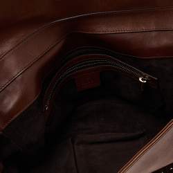 مملوكة مسبقًا Gucci Brown Leather Marrakech Shoulder Bag