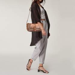 مملوكة مسبقًا Gucci Brown Leather Marrakech Shoulder Bag