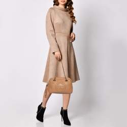 Pre Owned حقيبة كتف غوتشي سلسلة سوهو متوسطةجلد بيج