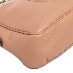 Pre Owned حقيبة كتف غوتشي سلسلة سوهو متوسطةجلد بيج