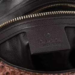 مملوكة مسبقًا حقيبة هوبو غوتشي جاكي متوسطة جلد ثعبان وجلد متعددة الألوان