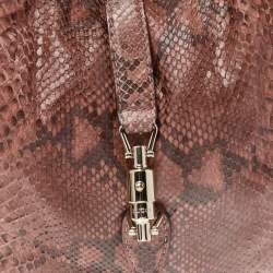 مملوكة مسبقًا حقيبة هوبو غوتشي جاكي متوسطة جلد ثعبان وجلد متعددة الألوان