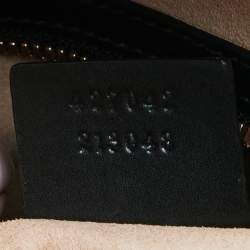 Pre Owned Gucci Black/Beige GG Supreme Coated Canvas And Leather Bees Backpack