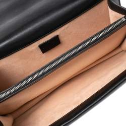 مملوكة مسبقًا Gucci Black Leather Small Dionysus Embellished Shoulder Bag