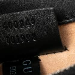 مملوكة مسبقًا Gucci Black Leather Small Dionysus Embellished Shoulder Bag