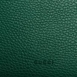 Pre Owned Gucci Green Leather Dionysus Wallet On Chain
