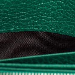 Pre Owned Gucci Green Leather Dionysus Wallet On Chain