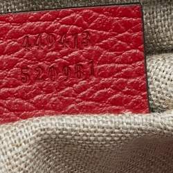 Pre Owned حقيبة كروس غوتشي بري جلد وكانفاس GG  بيج/أحمر