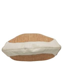 Pre Owned حقيبة هوبو غوتشي بيغي بامبو جلد ورافية بيج/كريمي