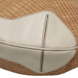 Pre Owned حقيبة هوبو غوتشي بيغي بامبو جلد ورافية بيج/كريمي