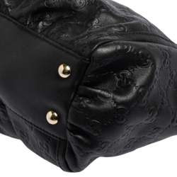Gucci Black Guccissima Leather D-Ring Tote