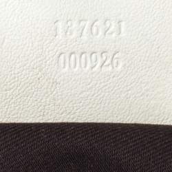 Pre Owned Gucci White/Beige GG Canvas and Leather Pelham Tote