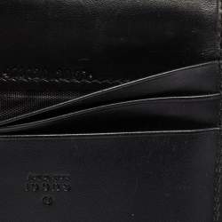 Pre Owned حافظة بطاقات غوتشي جلد غوتشيسيما أسود