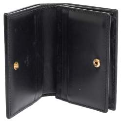 Pre Owned حافظة بطاقات غوتشي جلد غوتشيسيما أسود