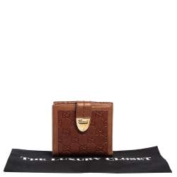 Gucci Brown Guccissima Leather French Wallet