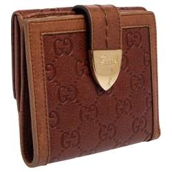Gucci Brown Guccissima Leather French Wallet