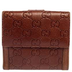 Gucci Brown Guccissima Leather French Wallet