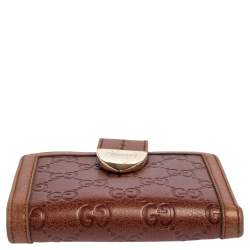 Gucci Brown Guccissima Leather French Wallet